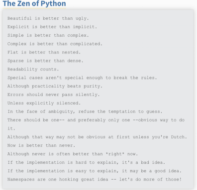 Zen of Python